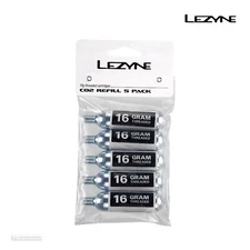 Lezyne 16g CO2 Threaded Refill Cartridges Road MTB Bike Inflator - 5 PACK