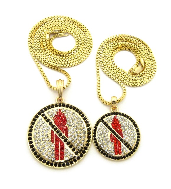 New 14k Travis Scott Rodeo Pendant 2 Piece Chain Set Gold ...