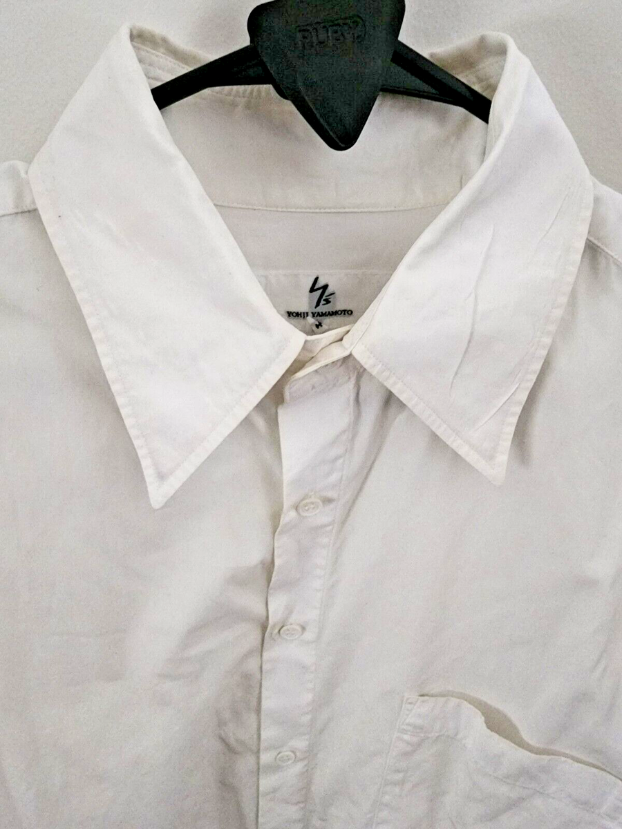 YOHJI YAMAMOTO x Y'S SHIRT WHITE COTTON CLASSIC JA 4 US CH 44