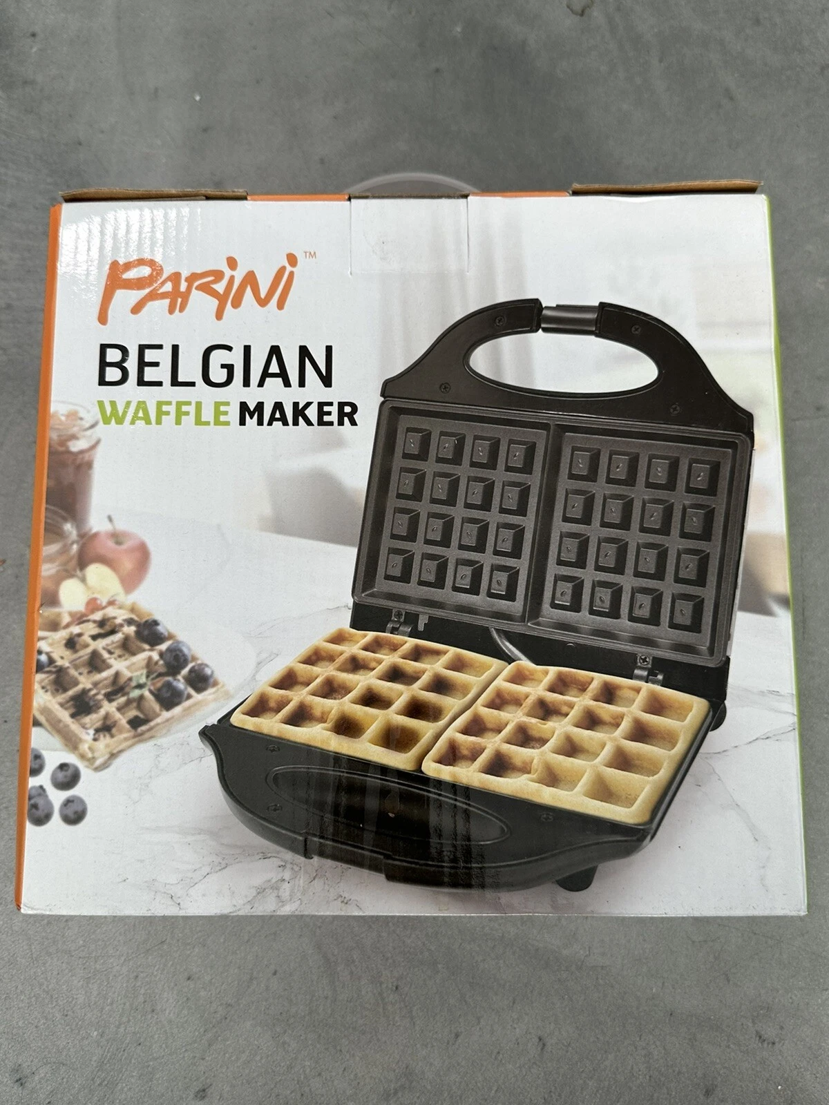 New box PARINI BELGIAN WAFFLE MAKER 1 Touch button pini maker press sandwich NIB