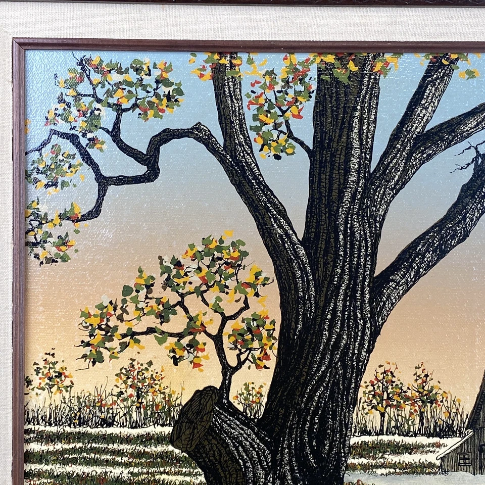 H. HARGROVE Original Oil Painting on Canvas Ducks Pond signed 30"x 26.5" framed - Image 2 of 4