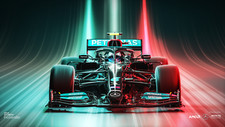PETRONAS F1 RACING CAR 30x20 Inch Canvas Framed READY TO HANG!!! UK