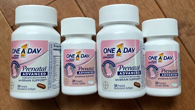 One A Day Women's Prenatal Advanced Complete Multivitamin - 4 Bottles Total