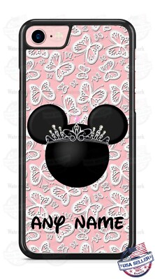 Princess Crown Butterflies Phone Case Cover For iPhone 12 Samsung A51 Google