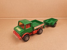 Matchbox Superkings K-30 Mercedes Benz Unimog grün Forstamt mit Anhänger trailer