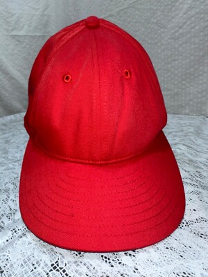 Vtg red blank new era sample cap