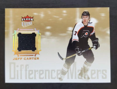 2005-06 Fleer Ultra Jeff Carter Difference Makers Patch RC #DMJ-JC Flyers