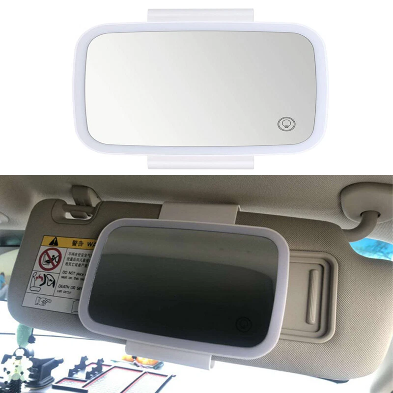 Espejo de maquillaje de coche con pantalla táctil recargable para parasol espejo protector de luz 1 pieza Foto 2 de 4