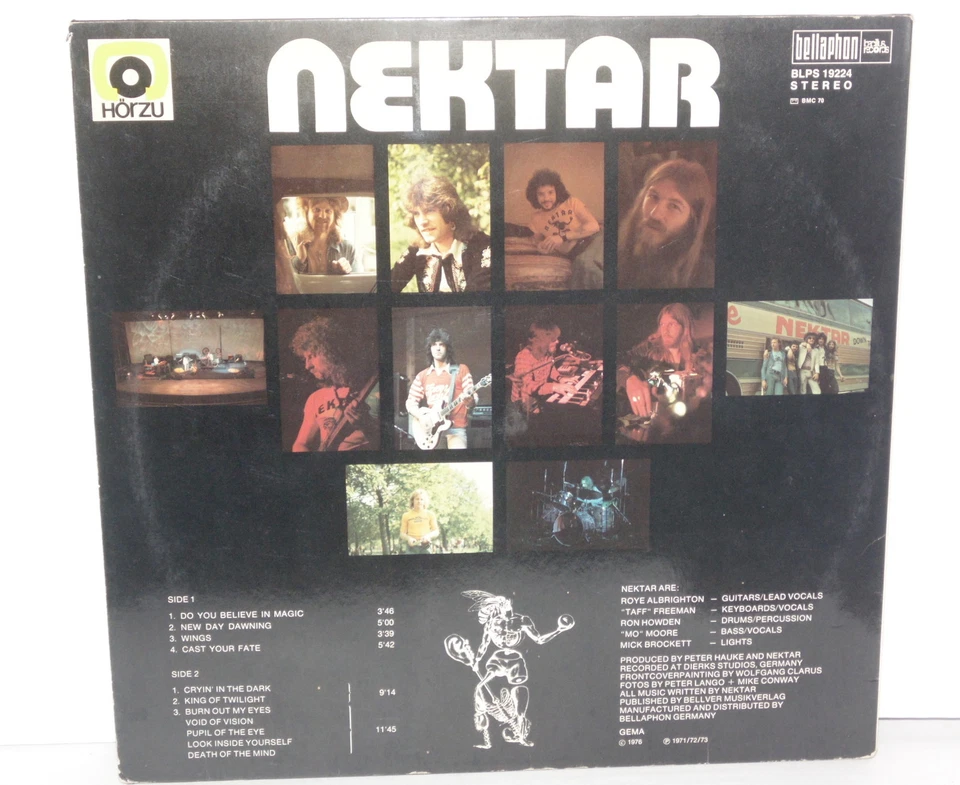 NEKTAR Orig German LP VG+ 1976 Horzu Bellaphon Plays Well BLPS19224 Vinyl - Image 3 of 3