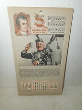 1948 CHERISHED MELODIES Wall Calendar Music & Song History Theodore Presser Co.