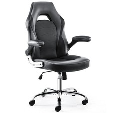 Gaming Chair - Office Desk Chairs with Wheels Computer Flip-up Armrest