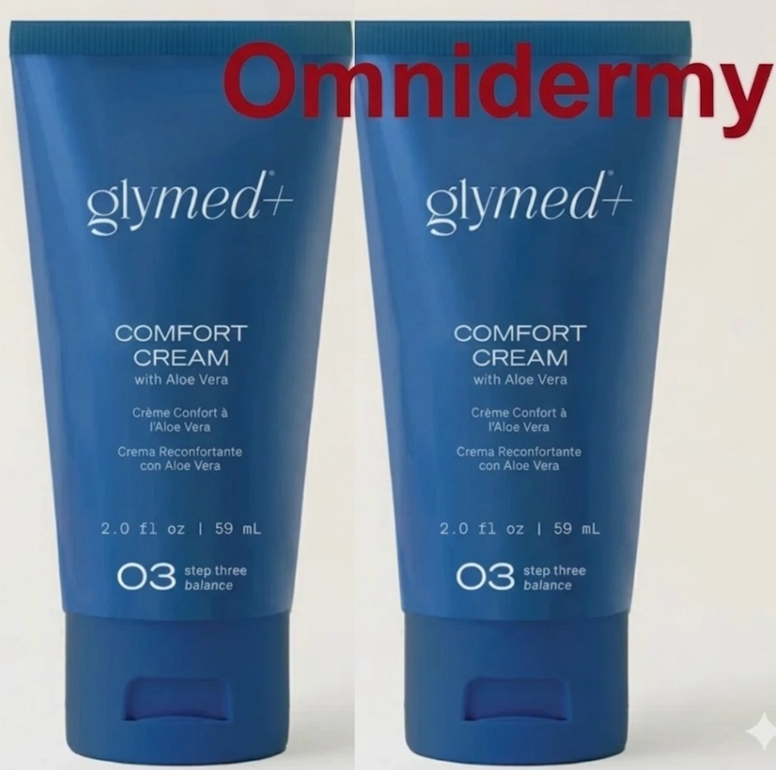 2 PACK - GLYMED PLUS Comfort Cream with Aloe Vera (2 oz | 59 ml)