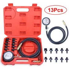 Oil Pressure Tester Kit 0-140psi for Engine Diagnostic Hose Adapters Carry Case