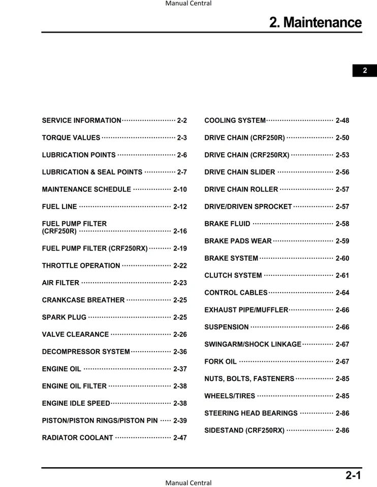 HONDA CRF250R CRF250RX 2023 - COMPETITION HANDBOOK - Image 4 of 4