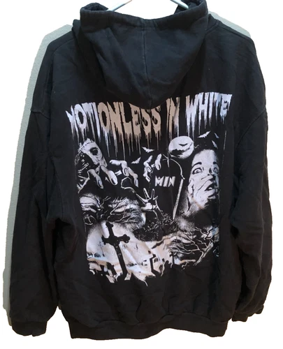 Motionless In White 2014 Heavy Metal Black Full Zip Rock Sweatshirt MIW Hoodie