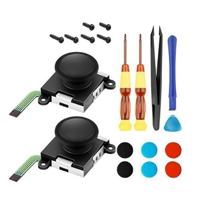 19pc 3D Analog Sensor Stick Joystick Repair Kit for Nintendo Switch Lite Joy-con