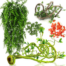 Reptile Vines Plants for Terrarium, Flexible Vines Jungle Climbing Branch with L