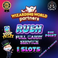   RUSH   WIZARDING WORLD PARTNERS   MonopoLy Go Full Carry 80k Point  