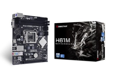  Biostar H61MHV3 Motherboard Intel  H61 LGA 1155 (Socket H2) micro ATX Unpacked 