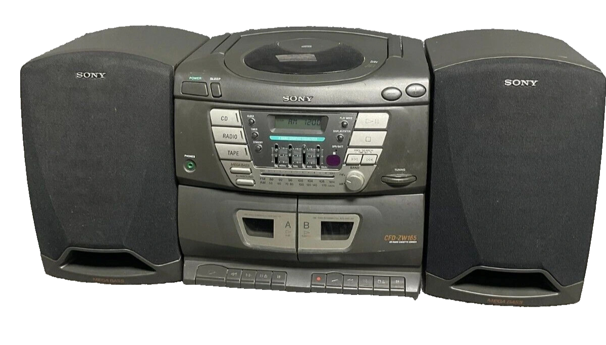 Sony CFD-ZW165 CD/Radio/Cassette Boombox for sale online | eBay