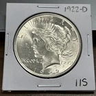 1922 D Silver Peace Dollar Coin Collection UNC BU