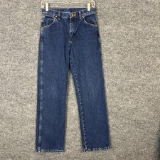 Wrangle Boys Cowboy Cut Jeans Size 14 Regular Blue Dark Wash Country Western