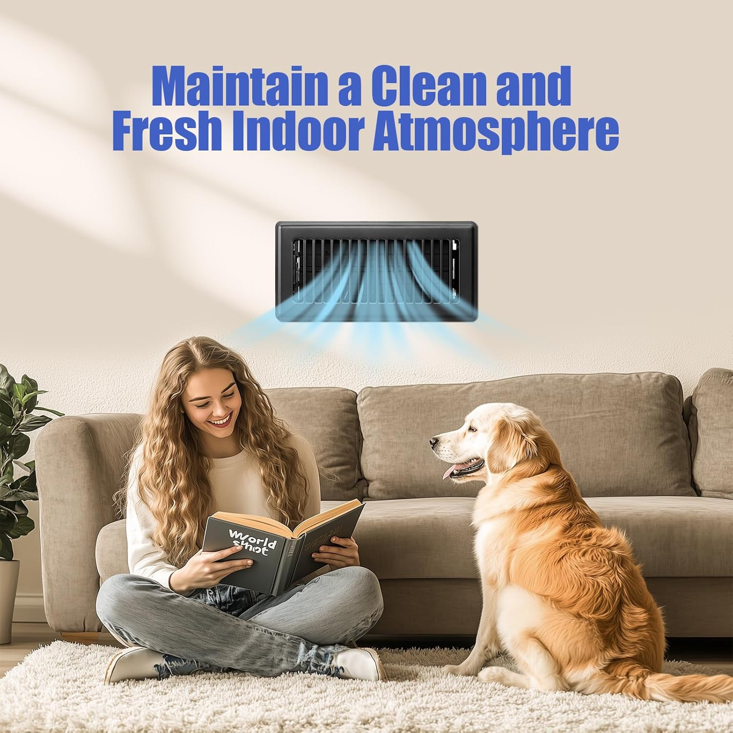 Floor Register 4X10, Floor Vent Covers for Home Floor, Sidewall, Heavy Duty Stee