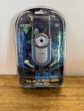 Coby CX-7 Mini AM FM Pocket Radio Black DBBS with neck strap ear phones NEW NIP