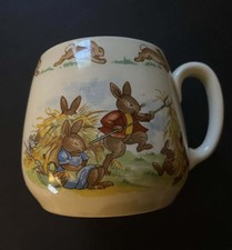 Vintage Royal Doulton Bunnykins Haymaking Mug Fine Bone China England