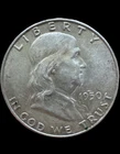 1950D Franklin Half Dollar Circlated AU 90% Silver