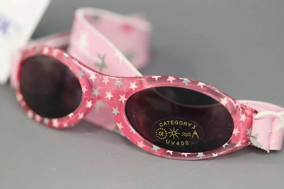 Dooky™ Baby Banz sunglasses with adjustable strap 0-2 yrs Pink Star - Image 4 of 4