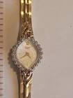 0142-0326 Vintage Seiko Pulsar W/Diamond And Ruby Bezzel & Gold Tone Band