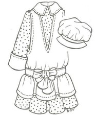 DOLL DRESS hat PATTERN Victorian German French ANTIQUE vintage U PICK SIZE