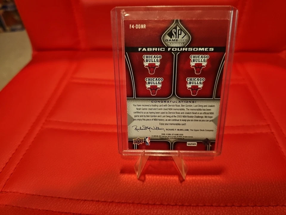 2009 SP Game Fabric Foursomes Derrick Rose, Luol Deng Ben Gordon & Noah 67/99 Foto 3 de 3