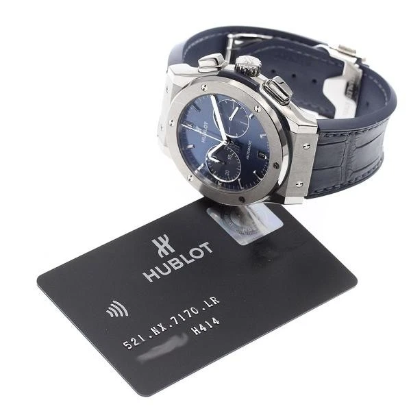 Hublot — Hublot Classic Fusion 521.NX.7170.LR 45mm Ti Navy Dial Automatic Watch #C2440