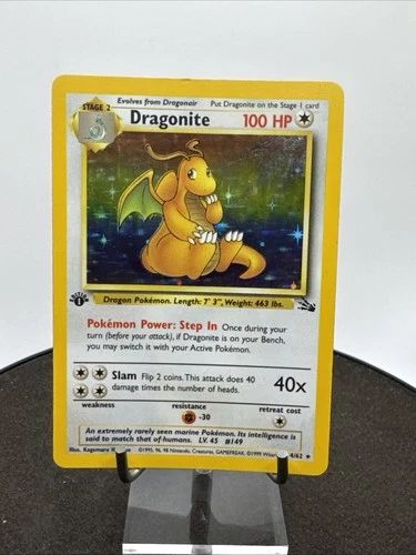 Dragonite Holo #4 Fossil 1st Edition Pokémon TCG 1999