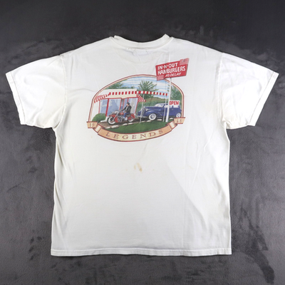 90s USA製 IN-N-OUT BURGER Tシャツ Hanes L 白 Vintage 90s In-N-Out Burger T Shirt Adult XL White Hanes Tee | eBay