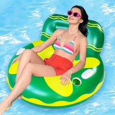 Pool Floats for Adults, Adult Pool Float, mesh Bottom Pool raft, with Two Handle