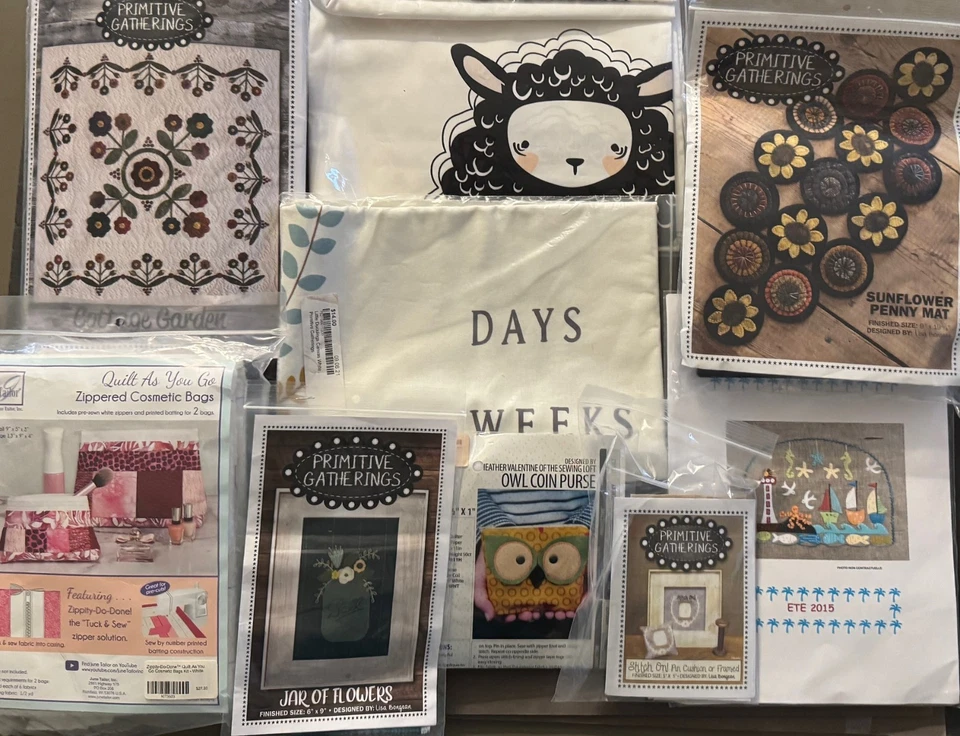 BUILD YOUR OWN LOT OF CRAFT WOOL QUILTING KITS PRIMITIVE GATHERING CHRISTMAS - Image 3 of 4