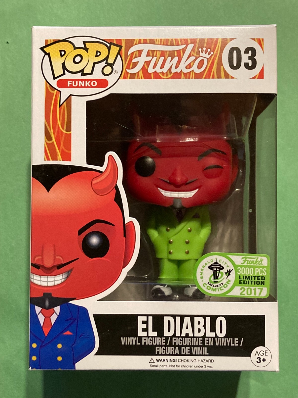 Sale Funko Pop 03 Convention Exclusive El Diablo Green