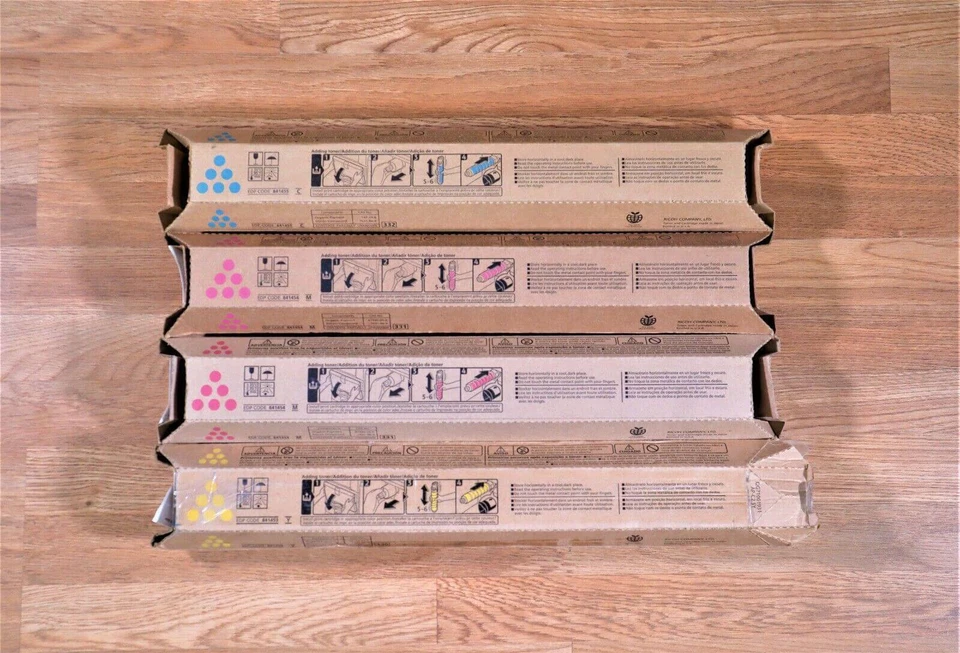 4 Ricoh Savin Lanier CMMY Toner MP C5501/C9155/LD655C EDP: 841455 841454 841453  - Image 3 of 4