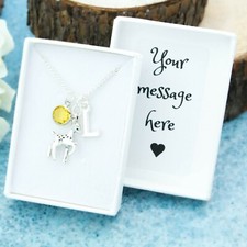 Doe Charm Necklace, Personalised Gift, New Mother Gifts, Baby Deer Jewelry, Fawn
