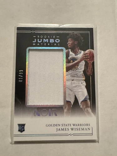 2020-21 Panini Noir James Wiseman Rookie Jumbo Material /99