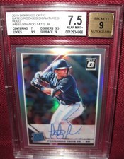 2019 DONRUSS OPTIC HOLO PRIZM AUTOGRAPH RPS-FT FERNANDO TATIS JR. BGS 7.5 AUTO 9