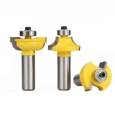 3Pcs 1/2 Shank Glass Door Making Bits Set Round Over Bead Edge Router Bits