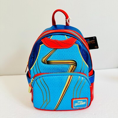 Loungefly Disney Ms Marvel Cosplay Blue Red Mini Backpack NWT mvbk0205-1.jpg main image 2