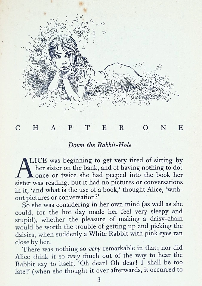 ALICE IN WONDERLAND book FIRST EDITION Adventures art MERVYN PEAKE Lewis CARROLL Foto 4 de 4