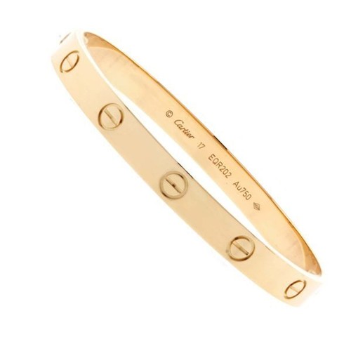 Cartier Pink Gold Love Bracelet Size 17 Ebay
