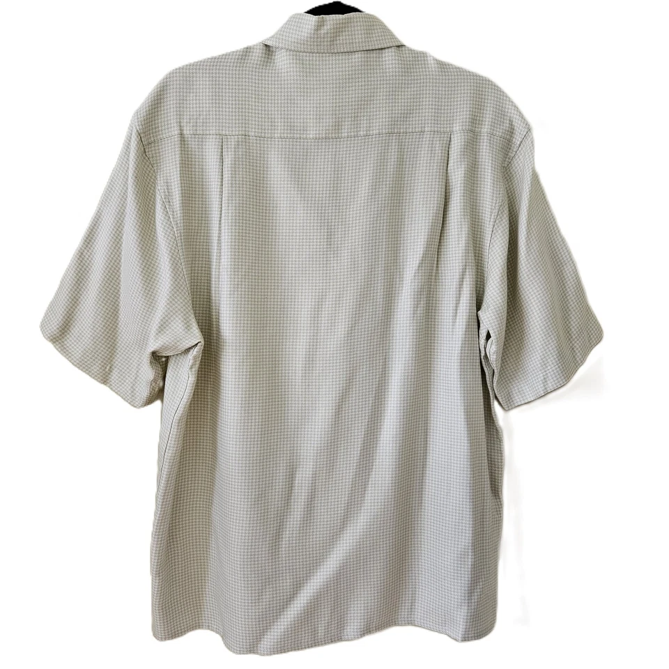 Camisa Byron Nelson Para Hombres M Verde Claro Seda SS Abotonada Once Recta Golf Y2K Foto 2 de 4