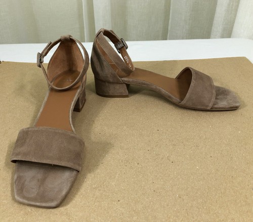 NEW Aquatalia Hildy Suede Ankle Strap Block Heel Sandal US 11/EUR 41.5 M Taupe - Picture 8 of 21